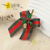 Decoraciones de Lazo de Campana de Navidad Colgante para Regalos de Navidad Empaque Cinta Roja y Verde Cinta Tejida Accesorios para Árbol de Navidad