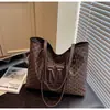 Bolsos Bolso Tote para Mujer para Ir al Trabajo Bolso de Hombro de Moda Nuevo y Moderno Transfronterizo Gran Capacidad Simple Retro Estampado Bolso de Mujer