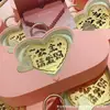 Pastel en Forma de Corazón de Oro Puro 999, Te Amo por Diez Mil Años Adorno de Regalo, Feliz Cumpleaños, Día de la Mujer Tienda de Oro Regalo Promocional