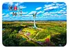Imán de Refrigerador de Vidrio Paisaje de Shenyang Siete Estrellas Mundo Marino Parque del Castillo Souvenir Cultural y Creativo Adorno Magnético para el Hogar