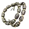 Ágata Diez Mil Caracteres Dzi Cuentas Cuentas Cubo Pulsera de Jade Cuentas con Patrón Pulsera Passepartout Ágata Negra y Blanca Pulseras para Hombres y Mujeres Venta al por Mayor