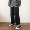 Pantalones casuales negros de moda de primavera para hombre, estilo Hong Kong, holgados, rectos, de pierna ancha, deportivos, para estudiantes.