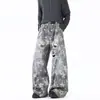 Ropa Masculina Acu 2026 Jeans con Estampado de Estrellas para Hombres y Mujeres Retro Americano High Street Modernos Pantalones Largos Casuales