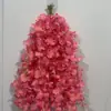 Pétalos Cifrados Glicina Simulada Flor de Seda Vid Colgante Diseño de Escena de Boda Materiales Florales Decorativos Comerciales para Exterior