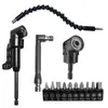 Haste Adaptadora para Parafusadeira Elétrica com Haste Sextavada 1/4 Cabeça Quadrada 1/2 Soquete 3/8 Haste Adaptadora Colorida Conjunto Adaptador de Canto