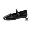 Sapatos Mary Jane Estilo Vintage para Mulheres, Novos Sapatos de Salto Baixo Quadrados, Sapatos de Couro Baixos Estilo Francês para o Dia a Dia