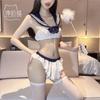 Gato de Leche Codicioso Ropa Interior Sexy Uniforme jk Sexy Ropa Interior Sin Cierre Traje de Rol de Juego Dividido Estilo Académico X72