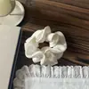 Goma de Pelo Elegante Vintage con Borde Fruncido Estilo Francés para Mujer, Lazo para el Cabello de Tela de Alta Calidad con Diseño Floral, Elegante Accesorio para el Cabello para Mujer