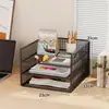 Estantería de escritorio, organizador de archivos para escritorio de oficina, estantería vertical de varios niveles para niños, estante de almacenamiento para habitaciones de estudiantes