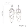 Brincos redondos geométricos europeus e americanos de moda transfronteiriça cravejados com diamantes, elegantes e sofisticados, brincos statement versáteis e únicos
