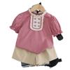 Moda Veraniega para Niñas, Ropa Linda para Bebés y Niños 2024 Nuevo Conjunto de Dos Piezas para Bebé Niña con Cuello de Encaje y Botones