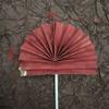 Novo Estilo Estilo Nacional Decoração de Bolo Ventilador Dobrável de Papel de Paina Novo Estilo Chinês Estilo Antigo Decoração de Bolo Ventilador de Encaixe para Mesa de Sobremesa