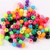 Atacado 6x 9mm Colorful Plastic Large Hole Beads 100 PCSD DIY Loose Beads Bracelet Colar Jóias Frisadas Acessórios