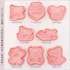 Molde de biscoito de Urso de Desenho Animado A Molde de plástico de pressionar 3D tridimensional para biscoitos ferramenta de corte para assar açúcar