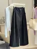 Pantalones Casuales de Pierna Ancha con Lunares de Cintura Alta para Mujer, Moda Primavera y Otoño, Elegantes y Juveniles, Caída Suelta Cintura Elástica Pantalones Largos de Pierna Recta