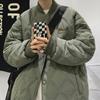 Abrigo de invierno grueso con rombos de estilo japonés, ropa acolchada de algodón para hombre, marca de moda, ropa holgada estilo retro americano para parejas, ropa acolchada de algodón a la moda