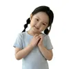 Ropa para Niños Pijamas de Bebé para Niñas Verano Delgado Nuevo Estilo 2026 Conjunto Casual de Manga Corta para el Hogar para Niñas Lindo Cuello Redondo