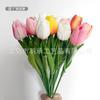 Presente para o Dia do Professor Flores de Tulipa Artificiais com Toque Realista, Flores de PU Hidratantes, Flores Secas de Casamento, Buquê, Atacado Floral Fabricante