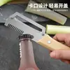 Pelador Multifuncional de Frutas y Verduras 3 en 1 Herramienta de Cocina para Abrir Botellas, Pelar Frutas, Rallar Papas y Marcar Cebolletas