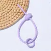 Corda de Silicone Colorida Argola de Mola Fivela de Pendurar DIY Joias Pendurar Joias Boneca de Pelúcia Cordão Chaveiro Tira de Amarração