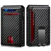Cartera Pop-Up Automática Antirrobo Transfronteriza, Portatarjetas Multifuncional de Doble Plegado, Cartera de Negocios de Cuero Ultradelgada para Hombre