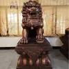 Leão Grande de Cobre Fundido Leão Huifeng Leão do Palácio Imperial de Pequim leão voador leão escalador escultura de animal leão de cobre no portão do banco