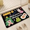 Alfombra de baño de dibujos animados de la Familia Monstruo con forma especial, alfombra de baño de tierra de diatomeas con gran absorción, alfombra antideslizante para puerta de inodoro