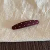 Estilo Coreano Outono/Inverno Versátil Malha Bolinhas Presilha Longa Oval para Cabelo Franja bb Clip Toque de Luxo Presilha para Fios Soltos Grampo