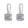 Aretes de diamantes de simulación de transmisión en vivo para mujer, amor ins, aguja de plata esterlina S925, micro incrustación de seis garras, aretes de diamantes de alto carbono