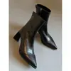 Botines Retro de Tacón Grueso Chuyuji para Mujer 2026 Nuevos Otoño Invierno Tacones Altos Altura que Aumenta Elásticos Ajustados Cómodos