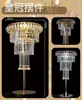 Adereços de Casamento Suporte de Flor de Gelo de Cristal Decoração da Mesa Principal Suporte de Flores para Mesa do Salão de Casamento Vaso Europeu Ornamentos de Ferro