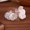 Tocado de Novia Transfronterizo Peine para el Cabello Barroco Flores Doradas Súper Hada Adornos para el Cabello de Novia Accesorios de Boda Retro