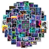 56 Pegatinas Decorativas Abstractas de Ciencia Ficción con Graffiti Ácido de Nicho de Compra Directa Transfronteriza con Diseños Únicos de Arte Visual