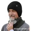 Sombrero para personas de mediana edad y ancianos para hombre, invierno, cálido, protección para las orejas, sombrero para anciano, invierno para hombre, padre, abuelo, sombrero de lana tejido