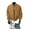 Chaqueta de Hombre Estilo Minimalista de Moda Americana Nueva Primavera/Otoño Versátil Ropa de Trabajo Color Sólido Fresca Viento Exterior Resistente Manga Larga