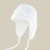 Nuevo Gorro Cálido de Lana para Otoño e Invierno para Mujeres con Circunferencia de Cabeza Grande, Gorro de Aviador con Protección para las Orejas, Holgado y que Muestra la Cara, Gorro de Punto Versátil