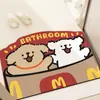Alfombra de Baño de Dibujos Animados, Alfombra Absorbente Resistente a Manchas para Baño, Alfombra de Piso de Lodo de Diatomeas para Puerta de Entrada, Alfombra Antideslizante para Baño, Transfronterizo
