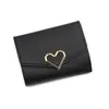 Carteira curta feminina de moda personalizada carteira em formato de coração bolsa curta feminina versátil porta-moedas porta-cartões porta-cartões atacado de fábrica