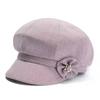 Boina para Mujer Mayor Primavera y Otoño Casual Mamá Abuela Sombrero Octagonal Copa Redonda Ala Plana Sombrero para Suegra de Mujer