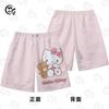 Pantalones Casuales de Dibujos Animados Lindos Kt Hello Kitty de Venta Caliente Transfronteriza Estampado 3D Versátiles Modernos Ajustados Cinco Cuartos