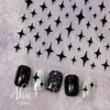 Aha ¡Sueña en Grande y Estrellas Pequeñas Lindas Pegatinas para Uñas Arte de Uñas Estrella Creciente Estilo Japonés Dorado y Plateado Negro y Blanco Decoraciones para Uñas