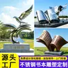 Fábrica de Esculturas de Pergamino de Libro de Acero Inoxidable Personalizada Grande para Plazas Exteriores Campus Cultura Educación Tema Paisajismo Escultura