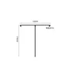 Estante de Exhibición para Tienda de Ropa Acero Inoxidable Negro Montado en Pared Barra Colgante Lateral para Ropa Estantes de Pie para Tienda de Ropa de Mujer