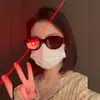 Gafas luminosas Conan tecnología negra divertidas accesorios para transmisiones en vivo TikTok mismas gafas con efecto especial Ojo Rojo LED carga