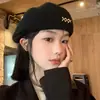 Gorra Retro Estilo Británico para Mujer, Boina Versátil para Primavera y Otoño, Moda de Sombrero Pequeño que Adelgaza la Cara, Tendencia para Circunferencia de Cabeza Grande