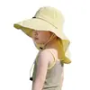 Sombreros para Niños, Sombreros con Protección Solar, Sombreros tipo Chal, Sombreros Solares con Protección para el Cuello, Sombreros Solares para Bebés, Sombreros Delgados con Ala Ancha para Niñas Pequeñas
