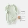 Macacão de Bebê Estilo Primavera e Outono Algodão Puro Manga Longa Macacão Harem Pijama Roupas de Bebê Recém-nascido Meninos e Meninas Macacão de Escalada para Bebê Camada Base