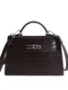 Bolsa Pequena Transfronteiriça com Padrão de Crocodilo para Mulheres 2026 Nova Moda Primavera Bolsa de Mão Bolsa de Ombro Versátil de Alta Qualidade Bolsa Transversal