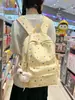 Mochila escolar grande de estilo japonés transfronteriza para niñas, linda y fresca, mochila casual con estampado de estrellas para niñas jóvenes