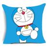 Funda de almohada sencilla y moderna de Doraemon con estampado azul de dibujos animados para sofá, bonita almohada de animación para dormitorio